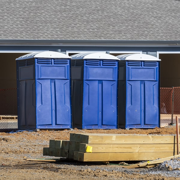 how often are the portable restrooms cleaned and serviced during a rental period in Marathon